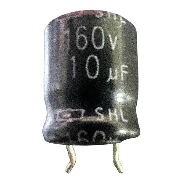 ELETROLÍTICO 10UF/160V 85GRAUS ( 10 X 13 M/M ) PRE CORTADO