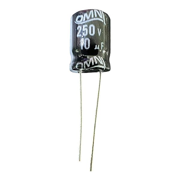 ELETROLITICO 10UF/250V 105GRAUS ( 10 X 13 M/M )