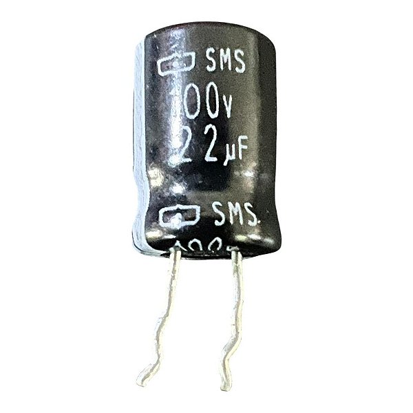 ELETROLITICO 22UF/100V 85GRAUS ( 8X12 M/M )