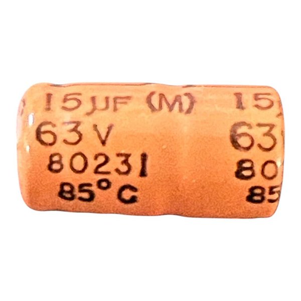 ELETROLITICO 15UF/63V AXIAL SIEMENS ( 6X12 M/M )