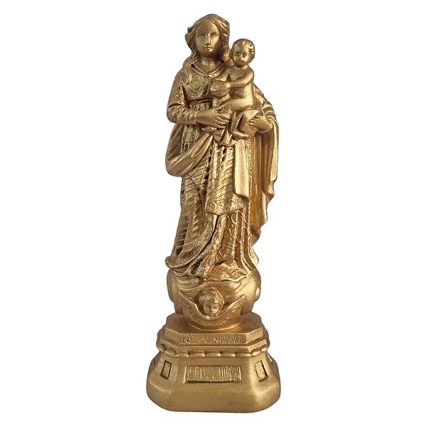 Imagem Nossa Senhora de Nazaré 30cm Gesso Ouro Velho
