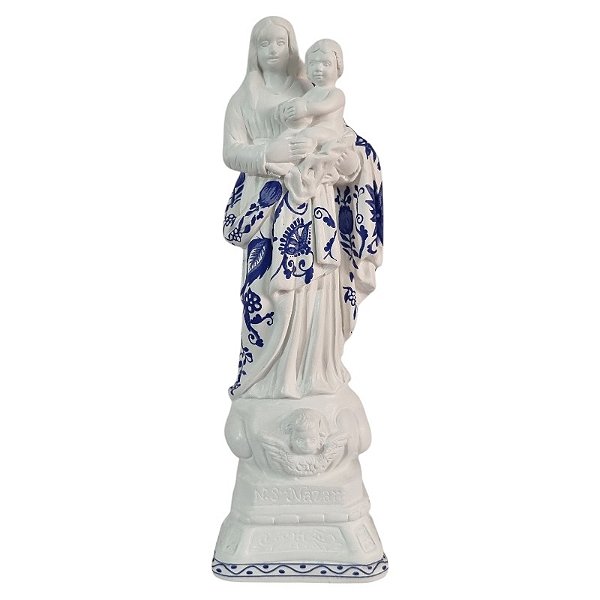 Imagem Nossa Senhora de Nazaré 29cm Gesso Decorada