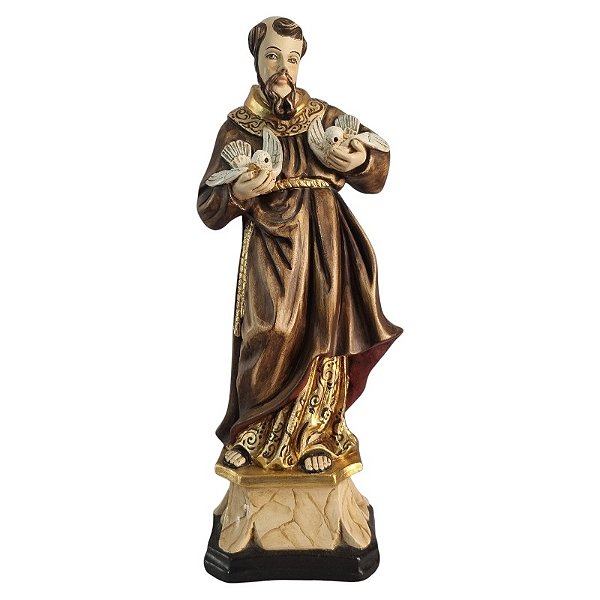 Imagem São Francisco de Assis 50cm Gesso Barroco