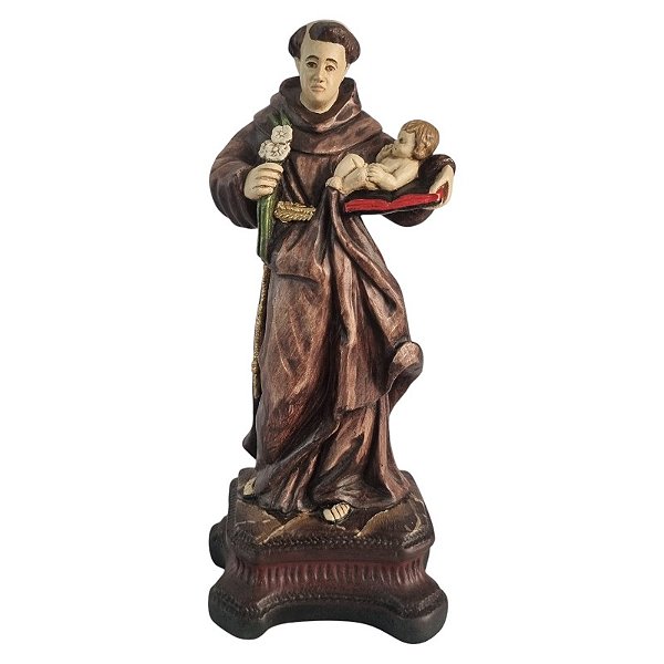 Imagem Santo Antônio 28cm Gesso Barroco