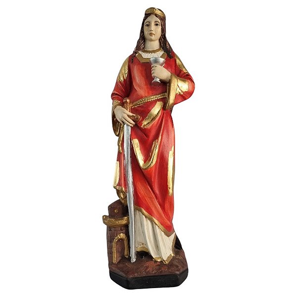 Imagem Santa Bárbara 40cm Gesso Barroco