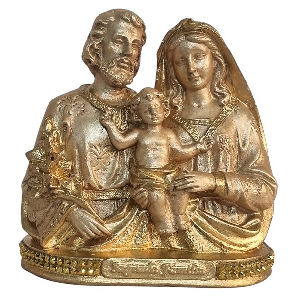Sagrada Família busto P lírio  415g  12/11,5cm  gesso/madrepérola