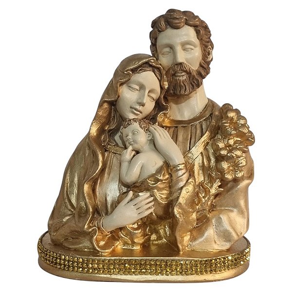 Sagrada Família busto M lírio  825g  15/18cm  gesso/madrepérola
