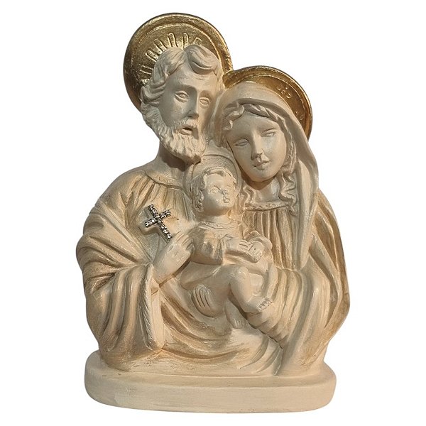 Sagrada Família busto M  770g  19,5/14cm  gesso/travertino