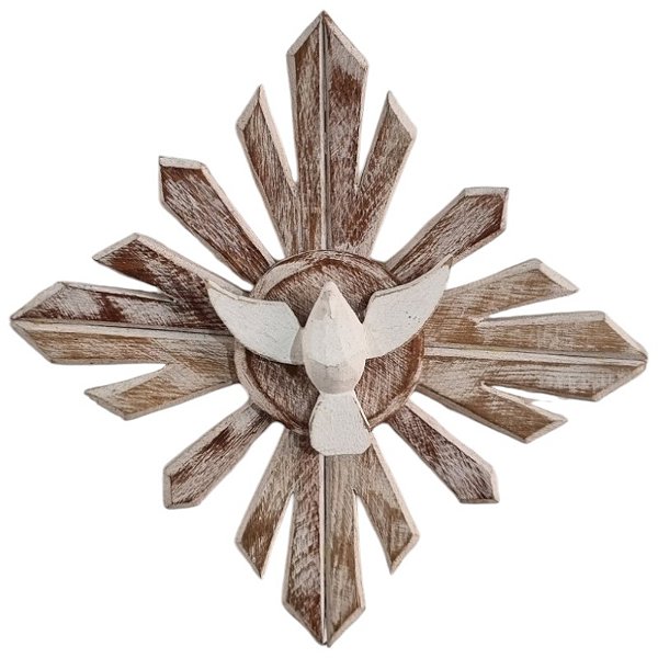 Divino Espírito Santo Raio simples quadrado 147g 22cm  provençal