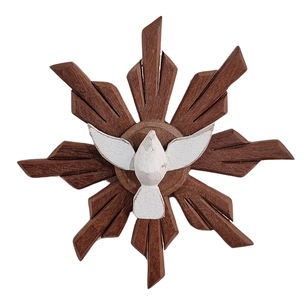Divino Espírito Santo Raio simples com pontas 95g 18cm  encerado