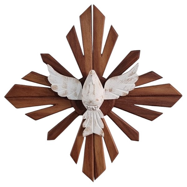 Divino Espírito Santo Raio simples quadrado 733g 40cm  encerado
