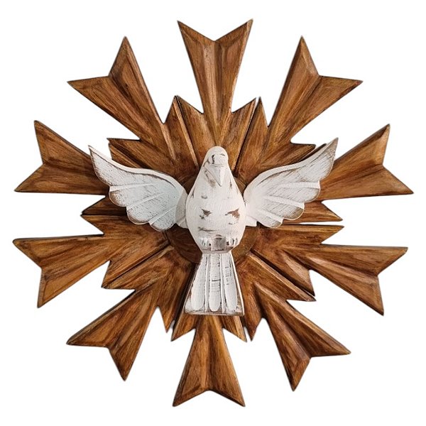 Divino Espírito Santo Raio simples sol 579g 31cm encerado
