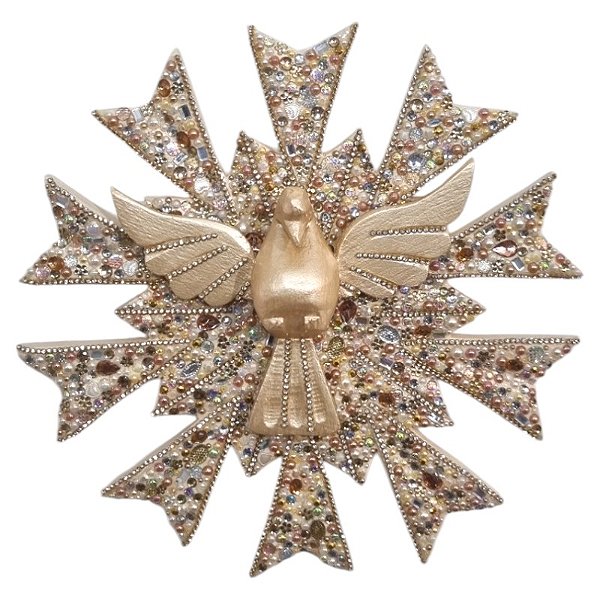 Divino Espírito Santo Raio simples sol 561g 35cm cristal