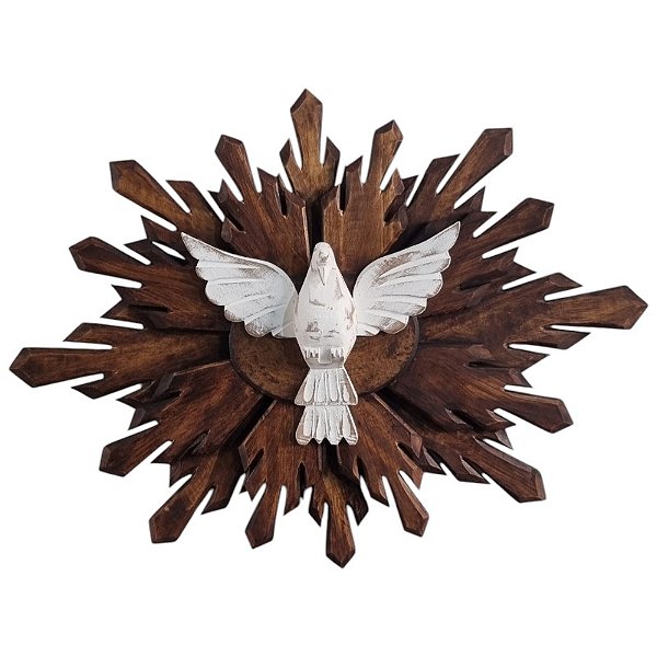 Divino Espírito Santo Raio duplo ponta larga 2.073g 50cm barroco