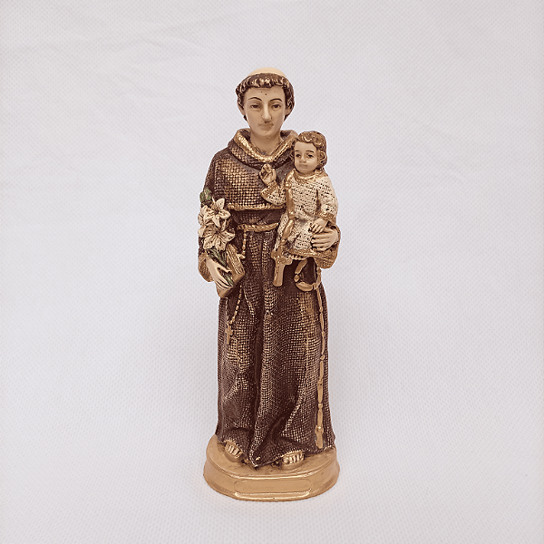 Imagem Santo Antônio 20cm Gesso Barroco