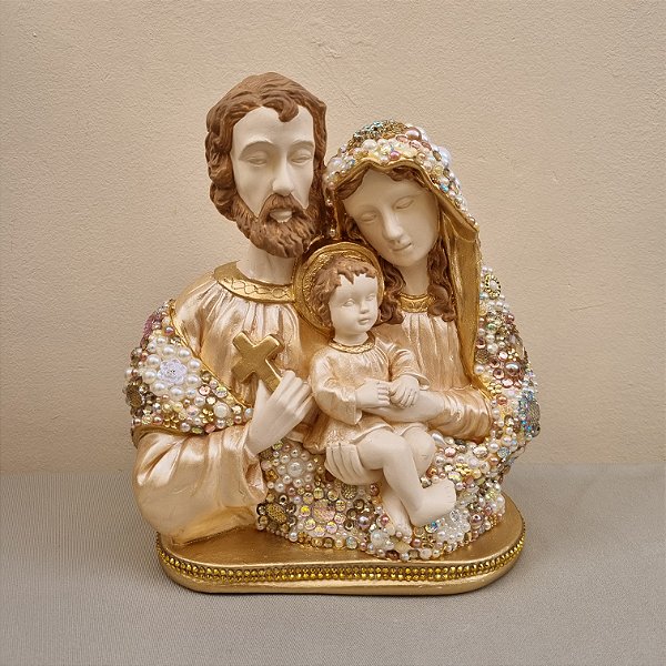 Sagrada Família Busto G Cristal Bege