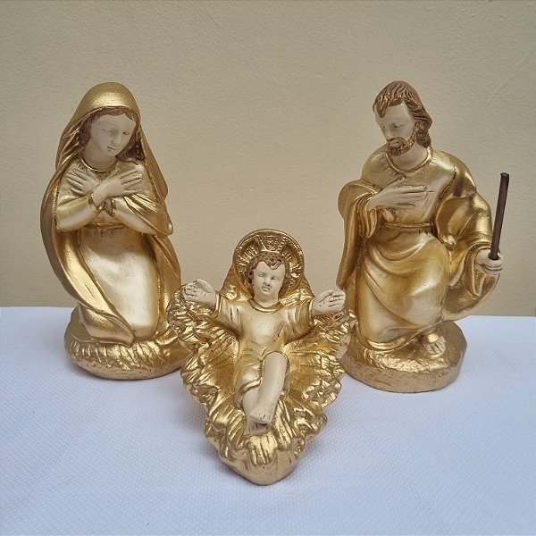 Sagrada Família Italiana 20cm 3 Peças Madrepérola