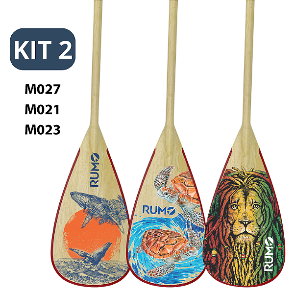 KIT 2 - ELITE MADEIRA - PÁ 24 - 3 REMOS