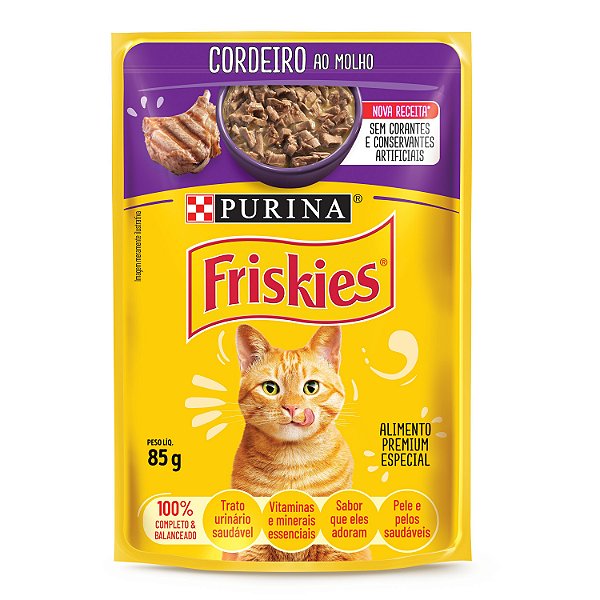 Ração Úmida Gatos Adultos FRISKIES Cordeiro 85g