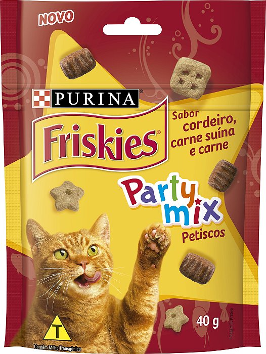 Petisco FRISKIES Gatos Adultos Mix Carne, Cordeiro e Carne Suína 40g