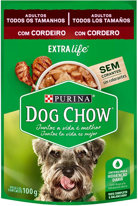 Ração Úmida DOG CHOW Cães Adultos Cordeiro 100g