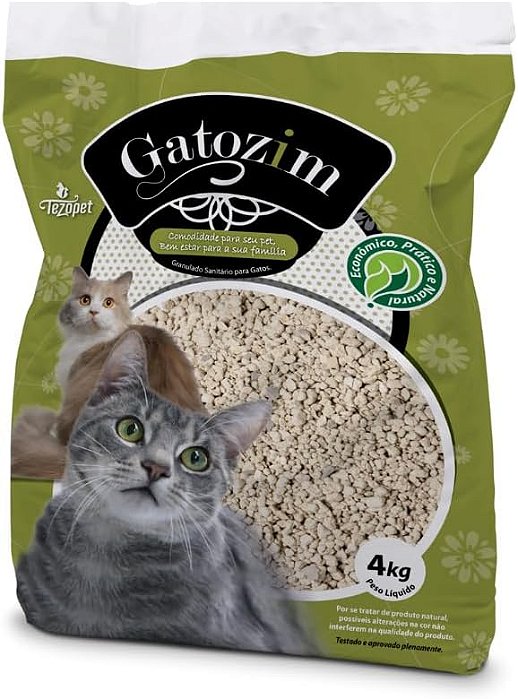 Areia Sanitária Higiênica Gatozim Tradicional 4kg
