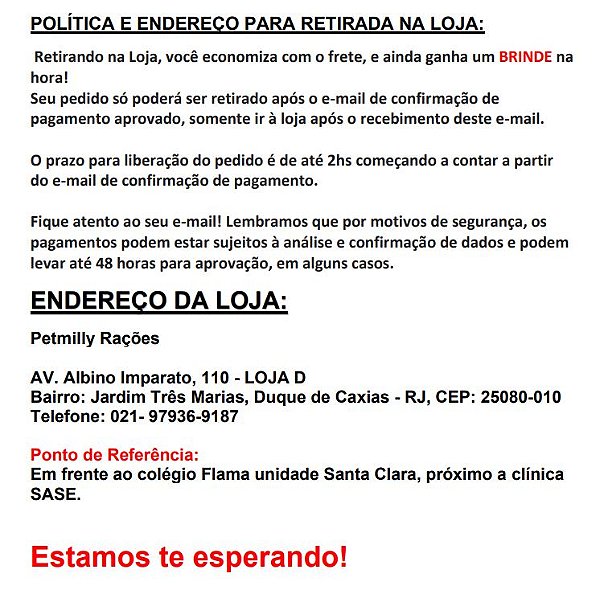 RETIRADA EM LOJA