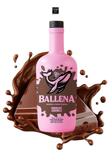 Ballena Licor de Chocolate e Caramelo com Tequila 750ml