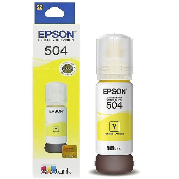 Refil de Tinta Epson T504420AL Amarelo Original 70ml