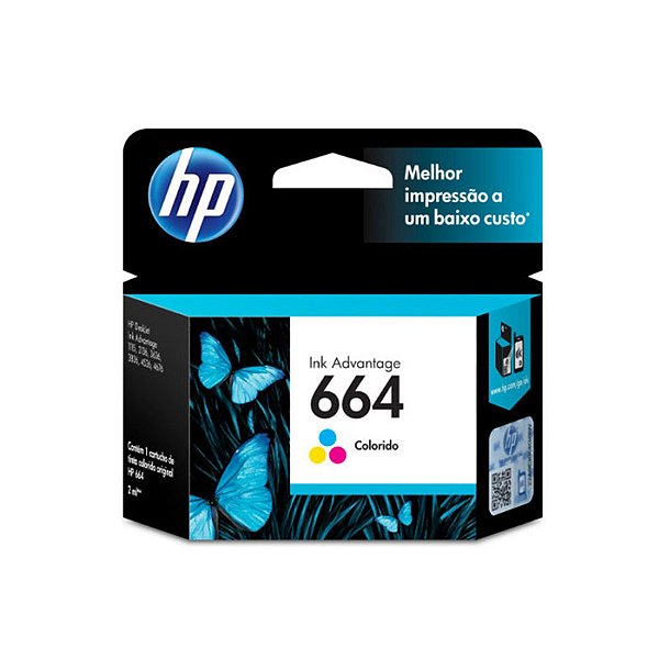 Cartucho de Tinta HP 664 F6V28AB F6V28A Color Original 2ml