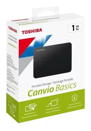 HD Externo 1 TB 2.5" USB3.0 - Toshiba - Canvio Basic