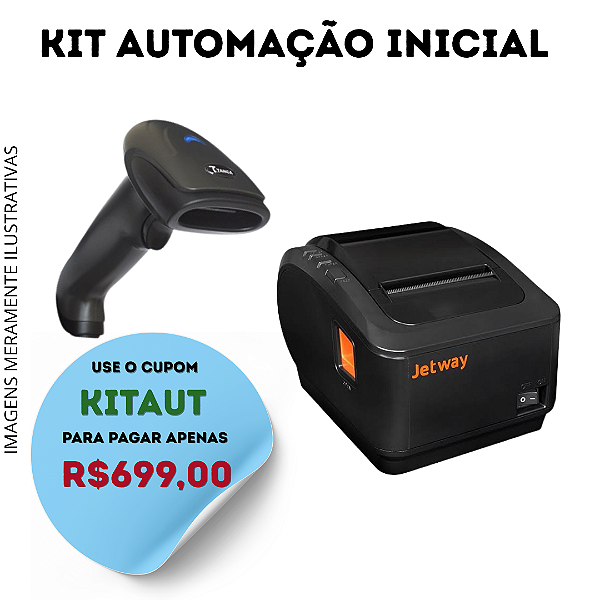 KIT AUTOMAÇÃO INICIAL - IMPRESSORA + LEITOR