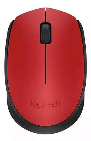 Mouse sem fio Logitech M170 - Vermelho
