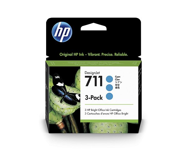 Cartucho de Tinta HP 711 Ciano 3x29ML - HP