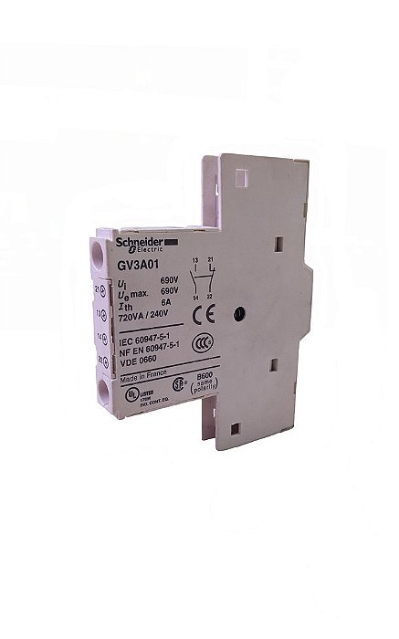 Bloco de Contato Auxiliar Lateral GV3A01  -  SCHNEIDER