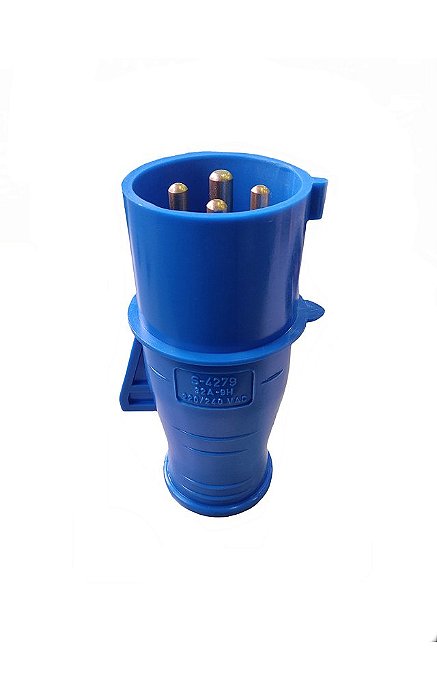 Plugue 3P+T 32A 200/250V 9H Azul S-4279  -  Steck