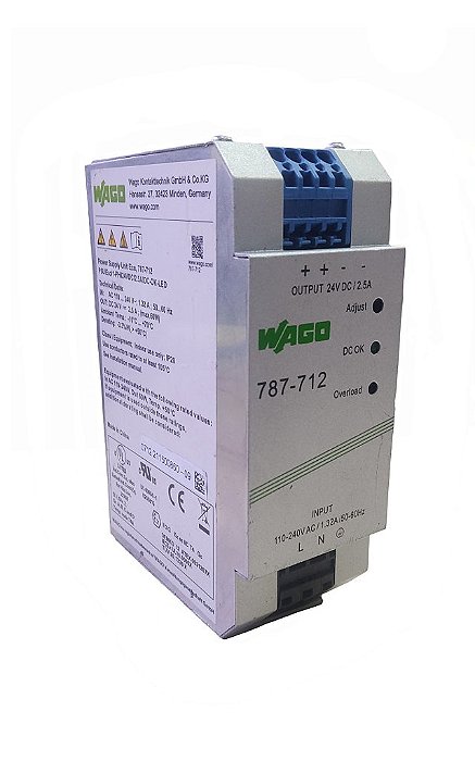 Fonte de Alimentação 24 Vdc 2,5A 787-712  -  WAGO