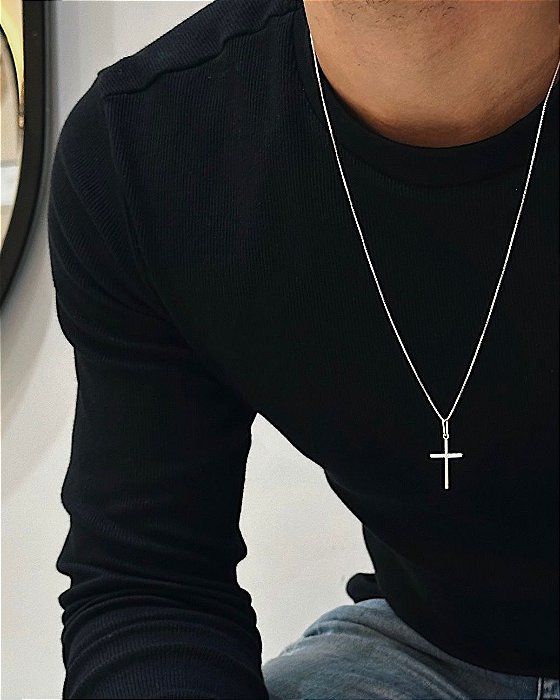 Colar Crucifixo Liso