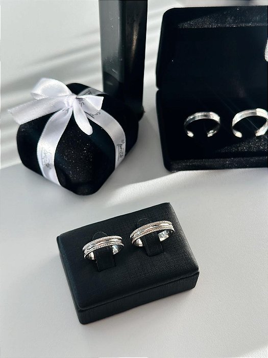 Par Aliança Trançada 4mm