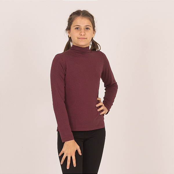 Blusa Infantil Cacharrel Gola Alta Básica Tendência Inverno 4 ao 16
