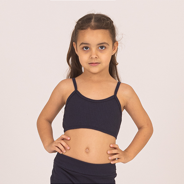 Top infantil Sutiã Alcinha menina Ribana canelada Juvenil 4 ao 16