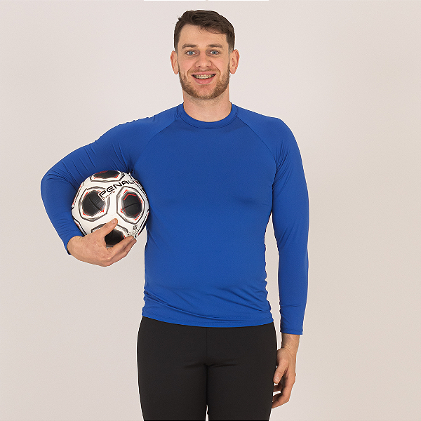 Camisa Térmica Masculina Adulto Com Proteção UV Segunda Pele Malha Fria P ao GG