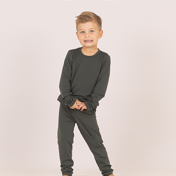 Conjunto Térmico Infantil Unissex Peluciado Segunda Pele 1 ao 6