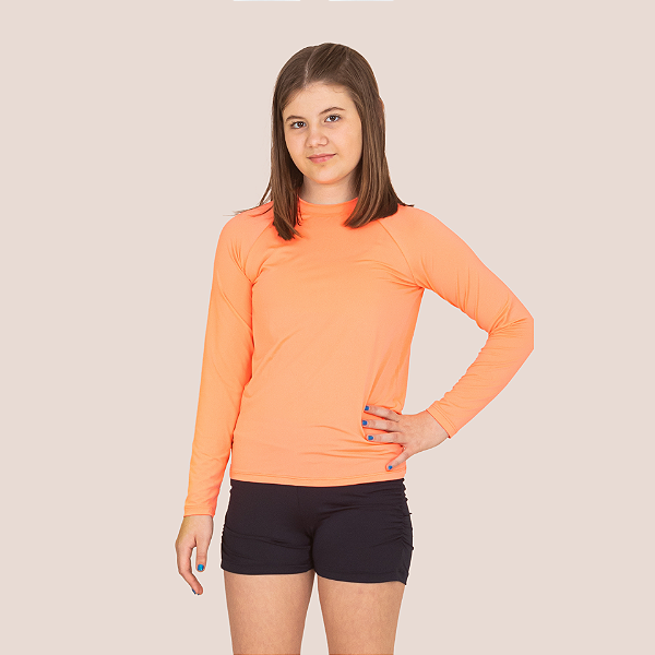 Conjunto menina Praia e Piscina Proteção Uv Kit Blusa+Shorts 4 ao 16 49-A