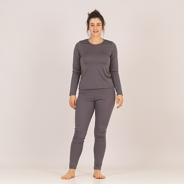 Conjunto Feminino Térmico Peluciado Flanelado P ao G3 Blusa+Calça 51-A