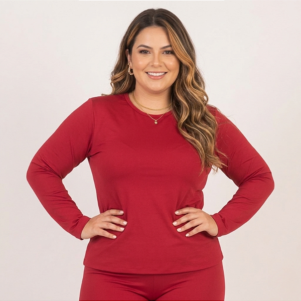 Blusa Feminina Plus Size Térmica Peluciada Inverno GG-G1-G2-G3 Lavin Basic 01-C6