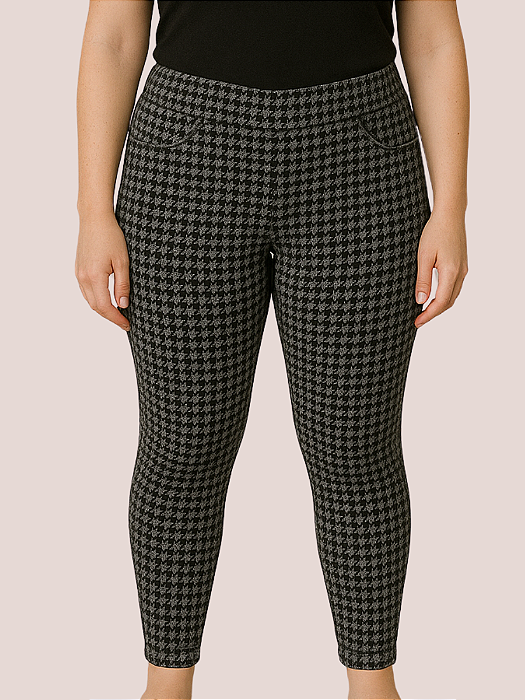 Calça Feminina Xadrez Cintura alta Peluciada P ao G3 Lavin Basic 54-A