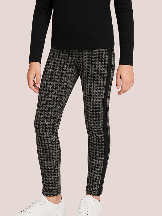 Calça Xadrez Infantil Peluciada com Filete 6 ao 16 Lavin Basic 55-A