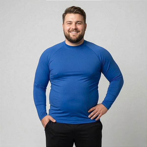 Blusa com Proteção UV50+ Plus Size Masculina Manga Longa G1,G2,G3 Lavin Basic