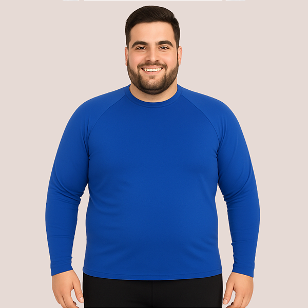 Blusa com Proteção UV50+ Plus Size Masculina Manga Longa G1,G2,G3 Lavin Basic